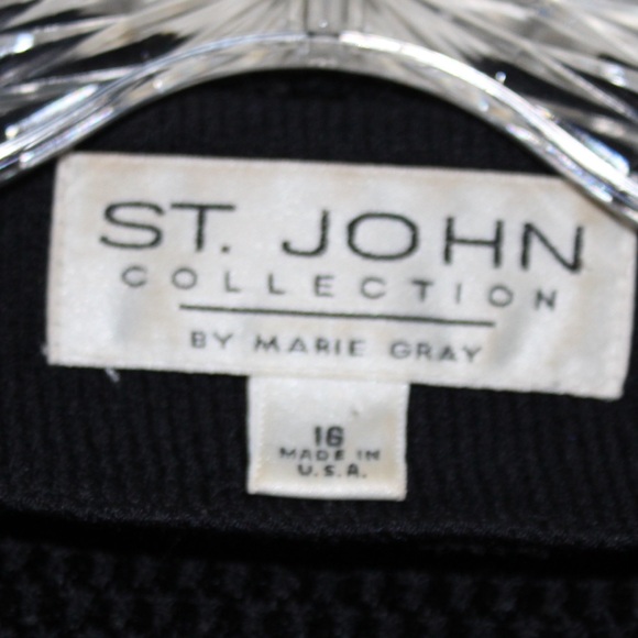 ST. JOHN Collection Black Zippered Cardigan - Picture 4 of 5